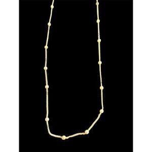 Lia Sophia 28” Matte Goldtone Station Necklace Layering